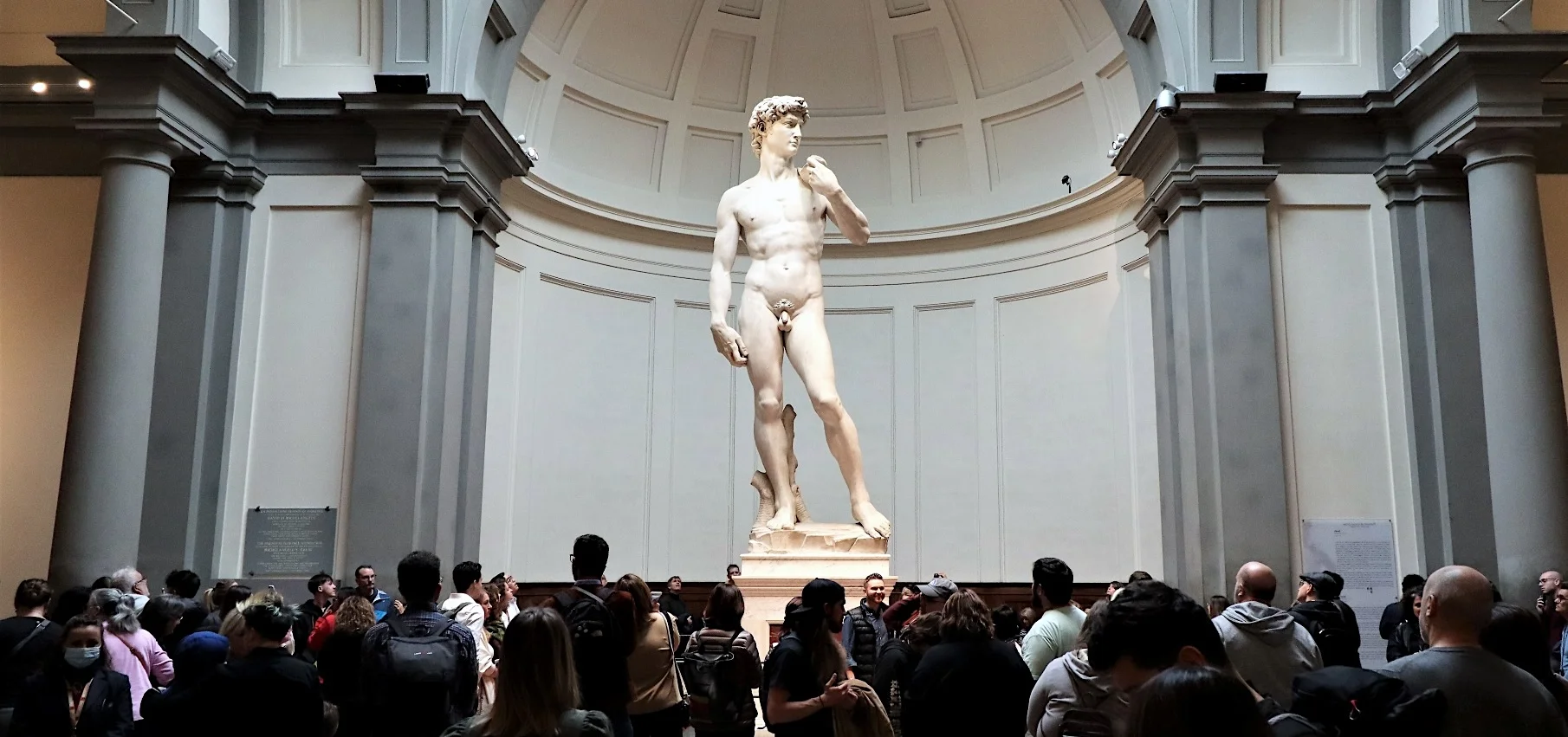 Michelangelo's marble sculpture of David in Florence, Italy